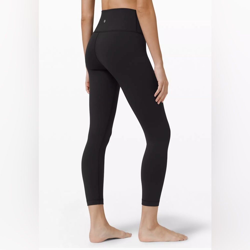 LULULEMON WOMENS WUNDER TRAIN HIGH-RISE TIGHTS LEGGINGS 27" In Black Size 2 EUC